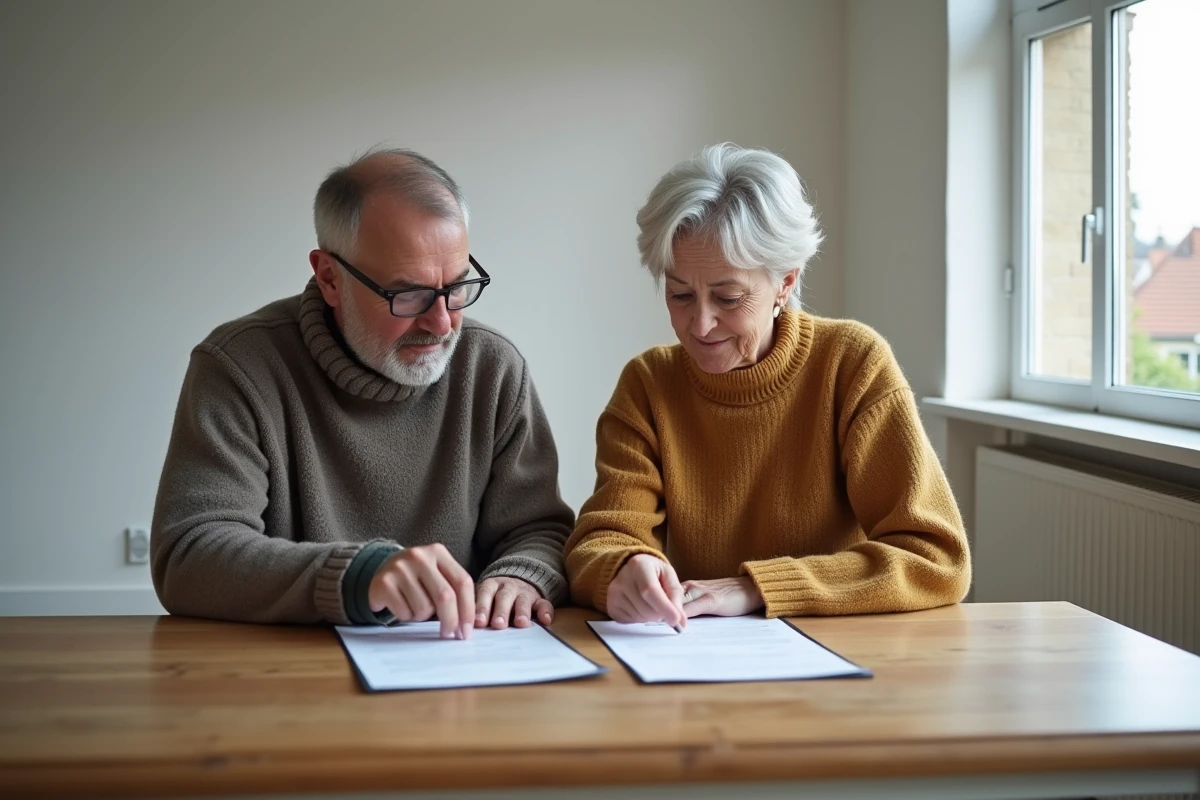 Couple examine contrat de location dans une maison à Le Havre